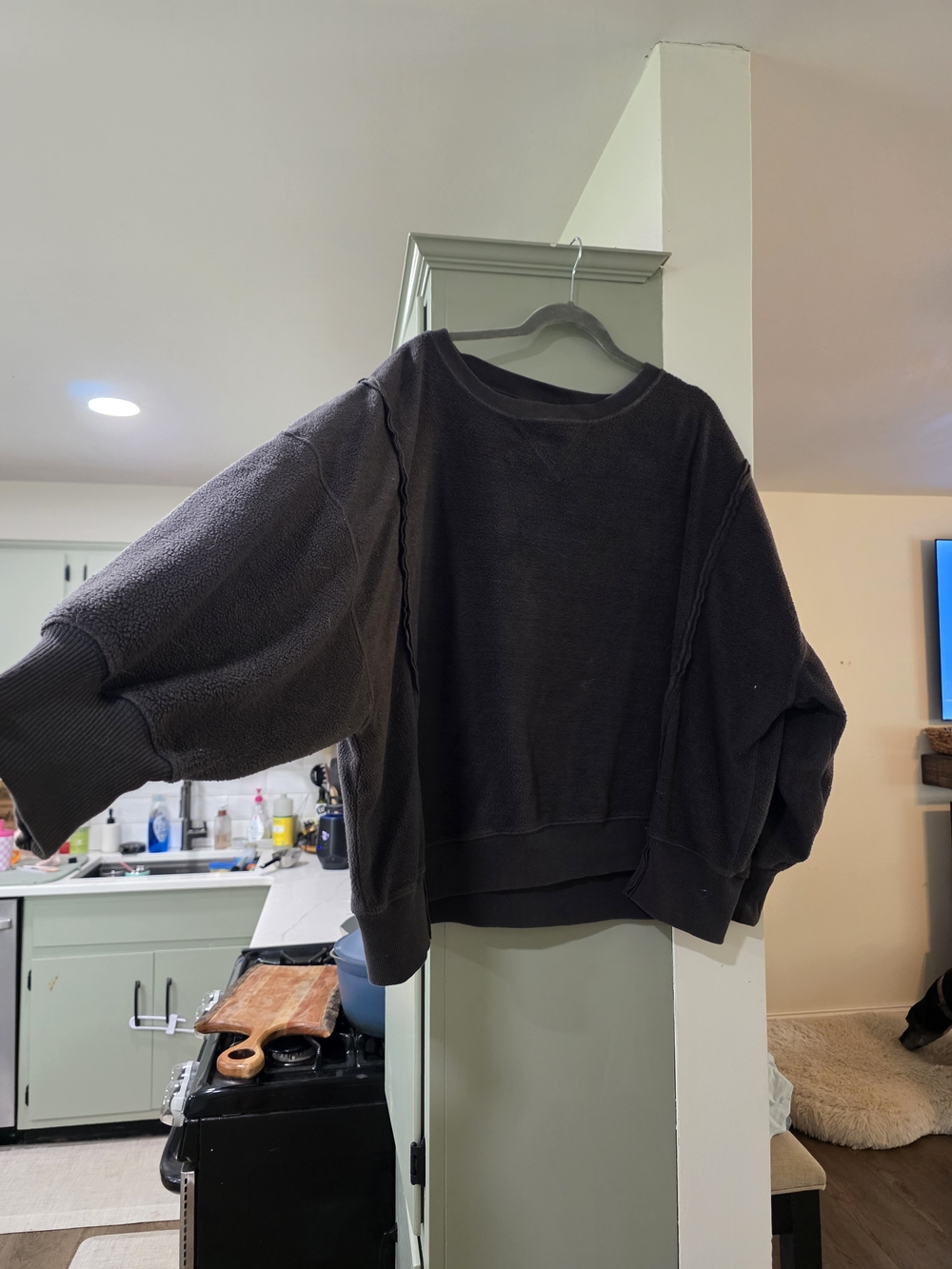 American Eagle Outfitters Dark Charcoal Crewneck Sweatshirt